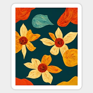 Flowers in the Style of Van Gogh #3 Sticker